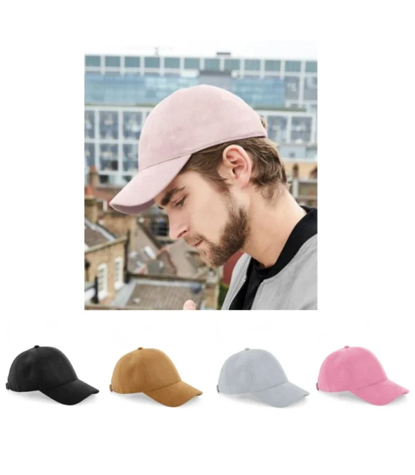 BB656 Beechfield Faux Suede 6 Panel Cap